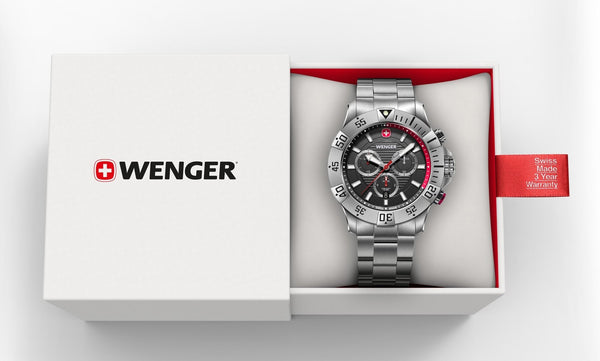 Reloj Wenger Seaforce SS Strap Chrono Black 01.0643.123