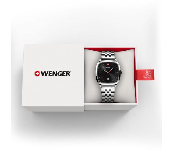 Reloj Wenger Vintage Black Cuarzo Steel 01.1921.102