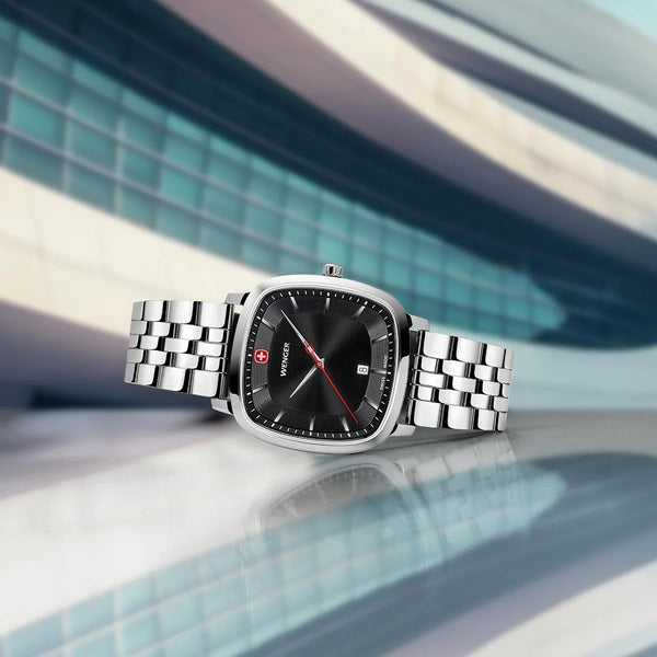 Reloj Wenger Vintage Black Cuarzo Steel 01.1921.102