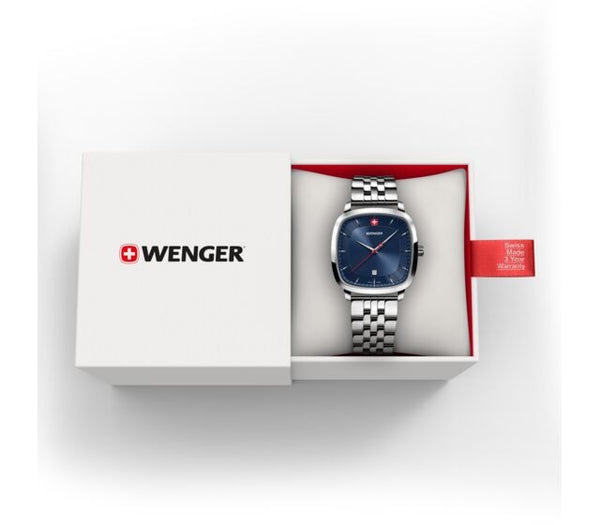 Reloj Wenger Vintage Blue Cuarzo Steel 01.1921.103