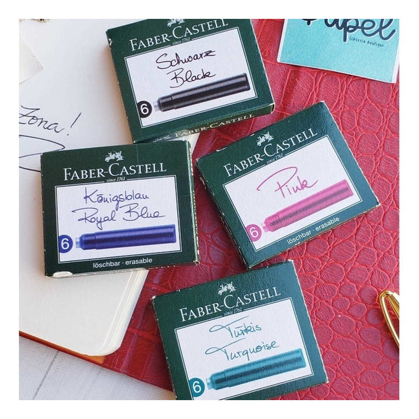 Tinta Para Pluma Fuente Faber-castell - Cartridges- Turquesa