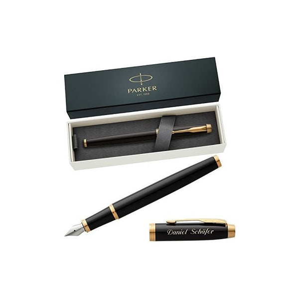 Lapicera Pluma Fuente Parker Im Black Gold - Medium