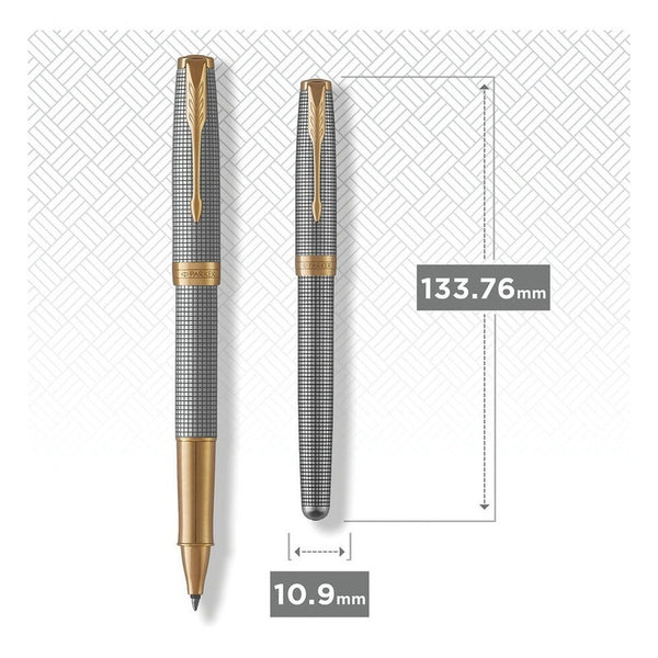 Lapicera Roller Parker Sonnet Silver With Ciselé Pattern