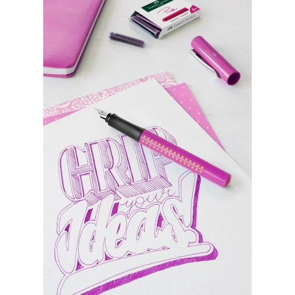 Tinta Para Pluma Fuente Faber-castell - Cartridges - Rosado