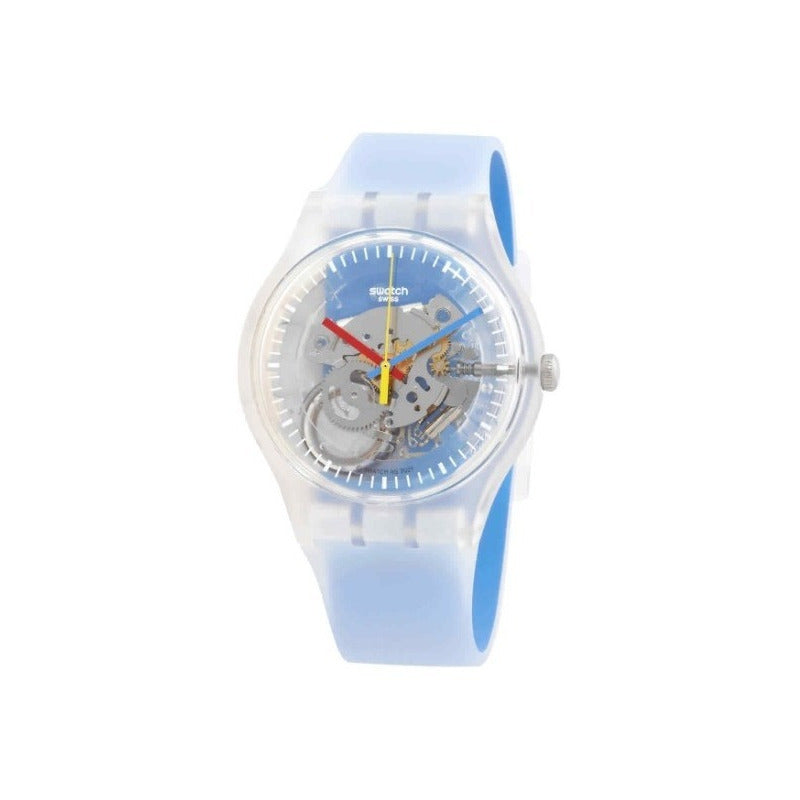 Reloj Swatch Clearly Blue Striped Suok156