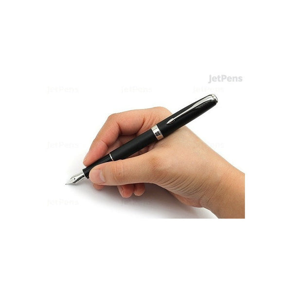 Lapicera Pluma Parker Sonnet Matte Lacquered Black Silver (M)