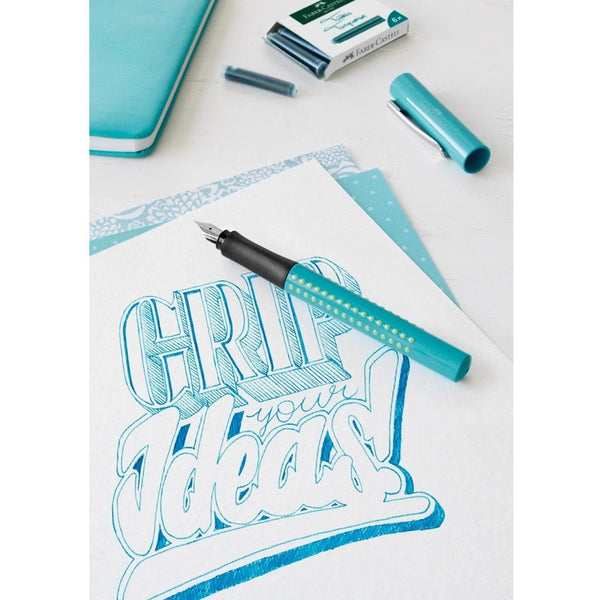 Tinta Para Pluma Fuente Faber-castell - Cartridges- Turquesa