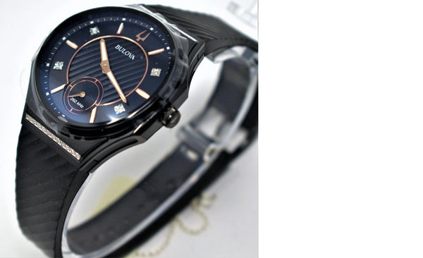 Reloj Bulova (Lady) CURV Diamond Black Dial Strap 98R240