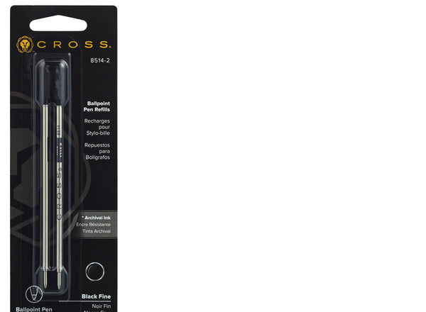 Set Tinta Repuesto Boligrafo Cross - Negro Fine - 8514-2 (2 unids)