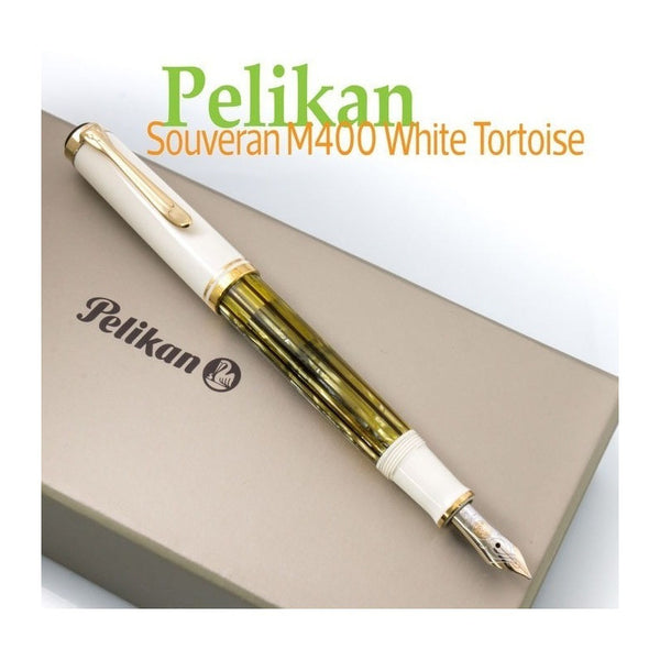 Lapicera Pluma Pelikan M400 Tortoise Shell White - Medium (M)