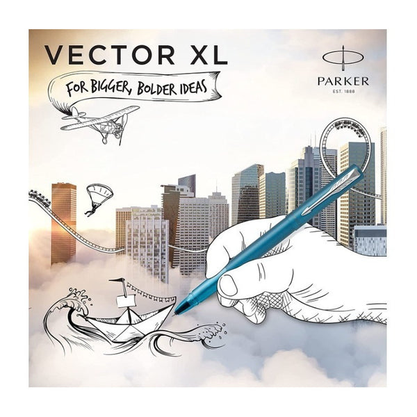 Lapicera  Roller Parker Vector Xl Teal - Fine