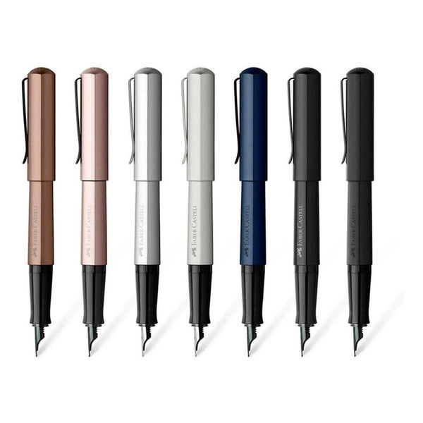 Lapicera Set Hexo Faber-castell Mate Black Pluma + Boligrafo
