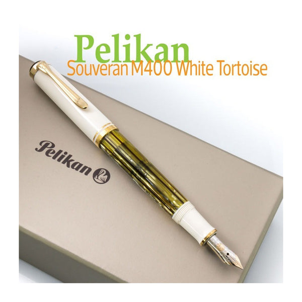 Lapicera Pluma Pelikan M400 Tortoise Shell White - Broad