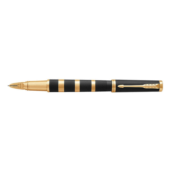 Lapicera Parker 5th Ingenuity Large Black Rubber Gold Trim