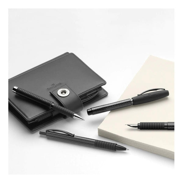 Lapicera Boligrafo Faber-castell Basic Leather Black