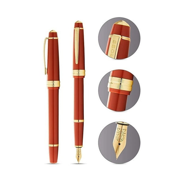 Lapicera Pluma Fuente Cross Bailey Light Ambe Gt At0746-13mf
