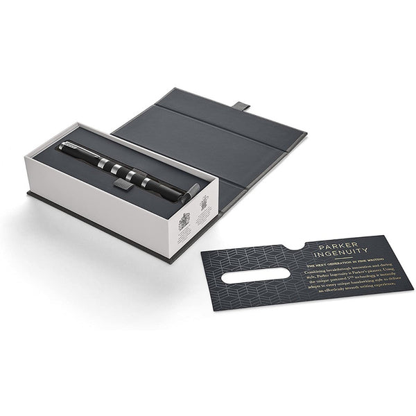 Lapicera Parker 5th Ingenuity Black Rings Lacquer Ct