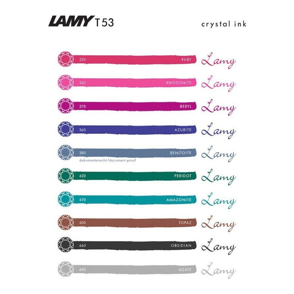Tinta Pluma Fuente Lamy T53 Crystal Ink 30 Ml - Agate