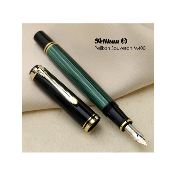 Lapicera Pluma Pelikan M400 Green/black - Broad