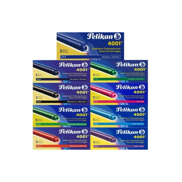 Tinta P/pluma Fuente Pelikan 4001 - Cartridges Largos Negro