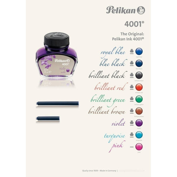 Tinta Pluma Fuente Pelikan 4001 - 30 Ml - Blue Black