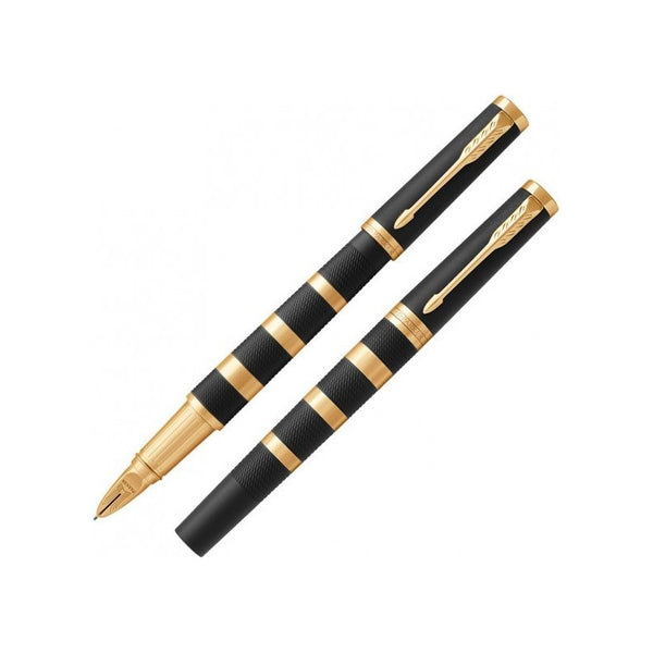 Lapicera Parker 5th Ingenuity Large Black Rubber Gold Trim