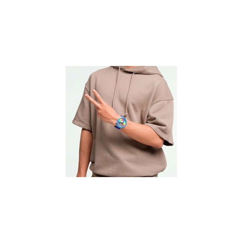 Reloj Swatch Big Bold Bioceramic Peace Hand Love Sb03n105