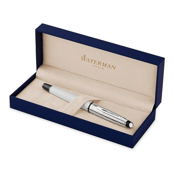 Lapicera Rollerball Waterman Hemisphere Deluxe Silk White Ct