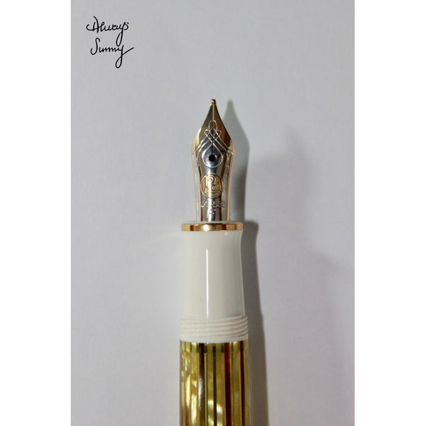 Lapicera Pluma Pelikan M400 Tortoise Shell White - Broad