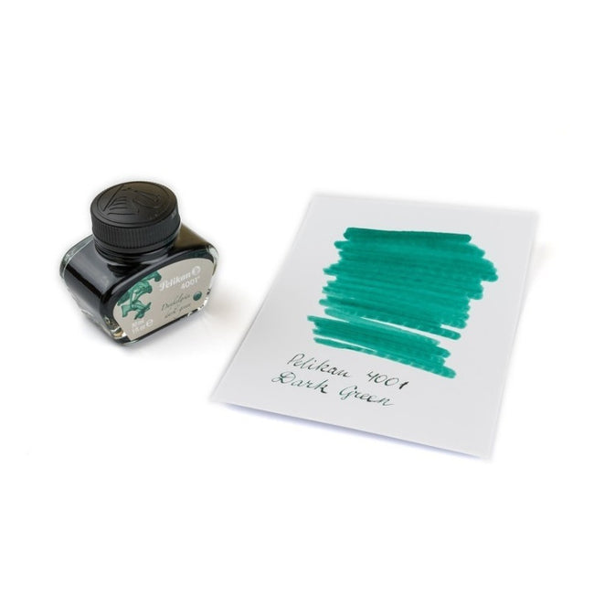 Tinta Para Pluma Fuente Pelikan 4001 30 Ml Verde Oscuro