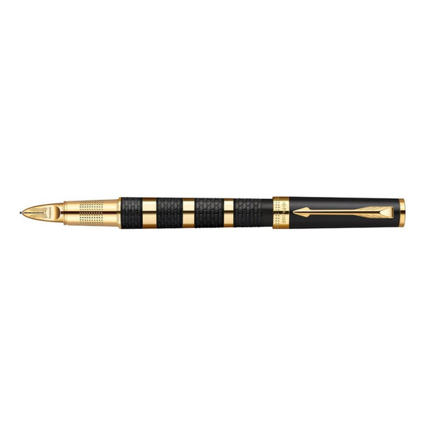 Lapicera Parker 5th Ingenuity Large Black Rubber Gold Trim