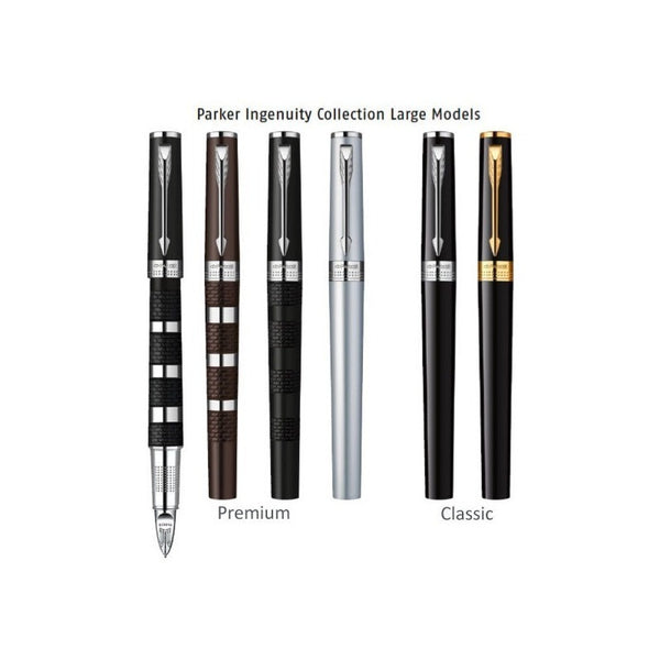 Lapicera Parker 5th Ingenuity Black Silver Lacquer Ct