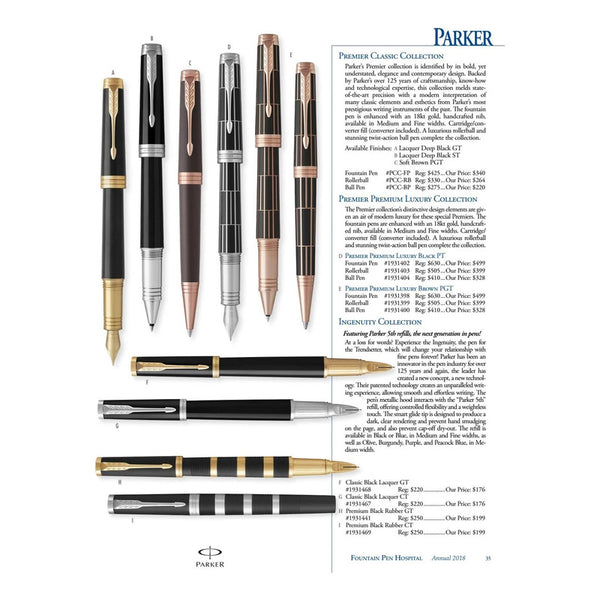 Lapicera Parker 5th Ingenuity Large Black Rubber Gold Trim