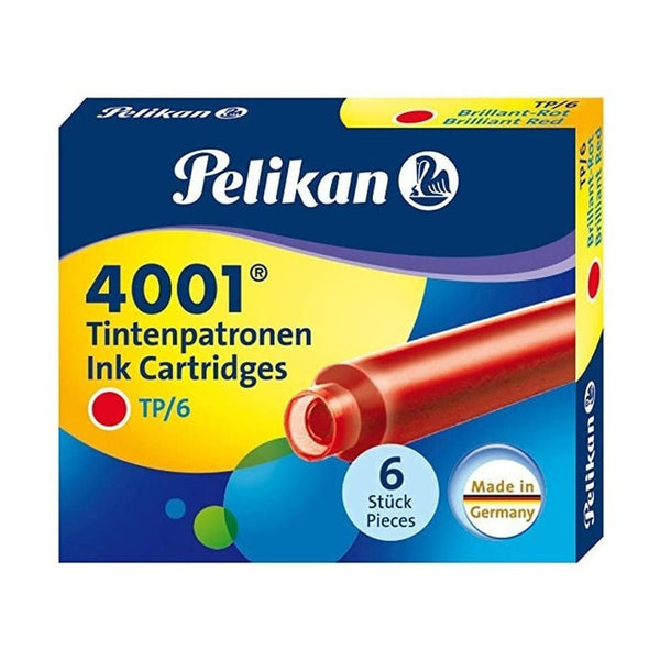 Tinta Para Pluma Fuente Pelikan 4001 - Cartridges - Rojo