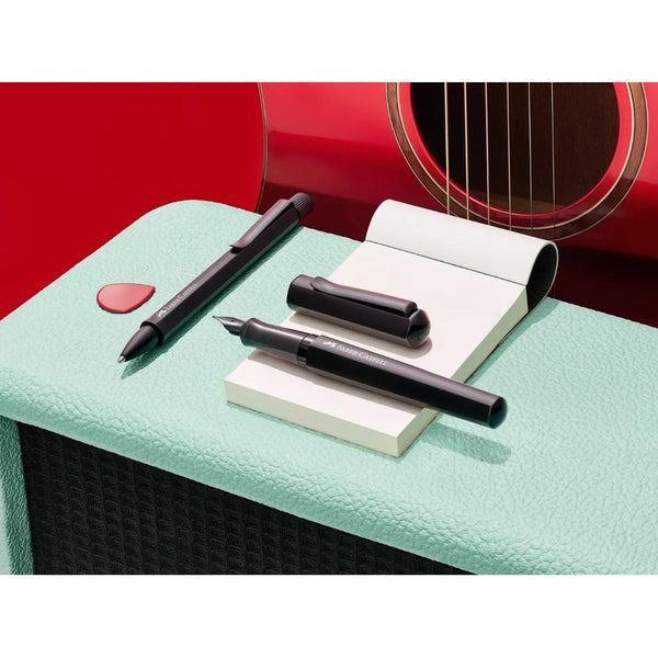 Lapicera Set Hexo Faber-castell Mate Black Pluma + Boligrafo