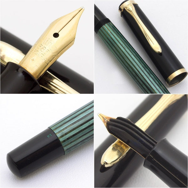 Lapicera Pluma Pelikan M400 Green/black - Broad