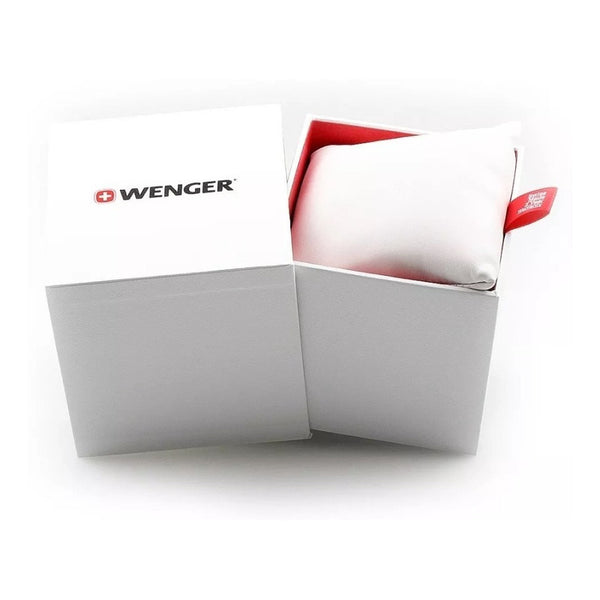 Reloj Wenger Terragraph Brown Leather Strap White 01.0541.120