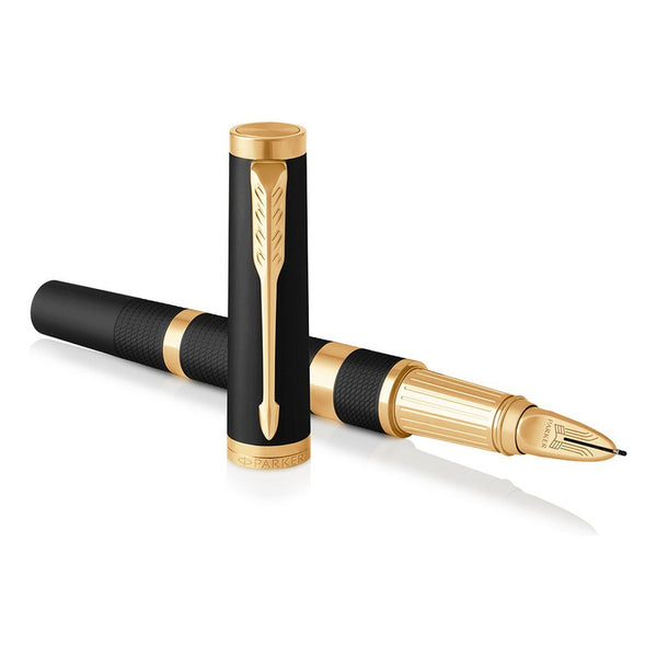 Lapicera Parker 5th Ingenuity Large Black Rubber Gold Trim