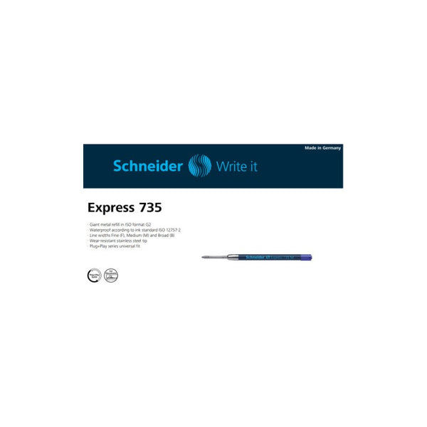 Repuesto Schneider 735 M Boligrafo Negro - Medium