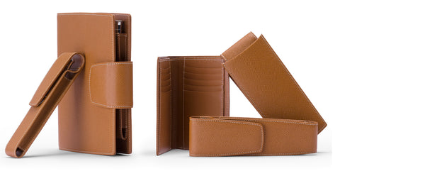 Estuche Graf Von Faber-Castell (GvFC) Leather para 2 Lápices - Coñac