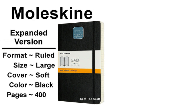 Moleskine Libreta Rayas Tapa Dura Large Classic Expanded Black