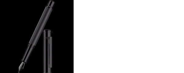 Pluma Fuente Otto Hutt Design04 Checked Guilloche Frosted Black PVD (F)