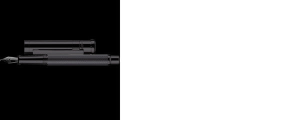 Pluma Fuente Otto Hutt Design04 Checked Guilloche Frosted Black PVD (F)