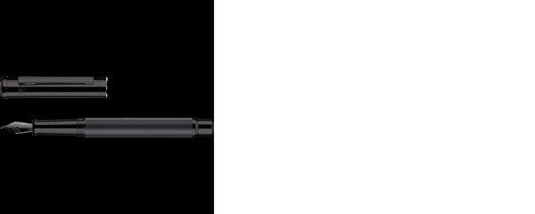 Pluma Fuente Otto Hutt Design04 Checked Guilloche Frosted Black PVD (F)