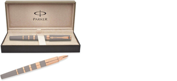 Lapicera Parker 5th Ingenuity Taupe Rosegold Rings Trim