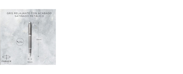 Lapicera Pluma Fuente Parker Im Writing Rituals Grey CT - Medium (M)