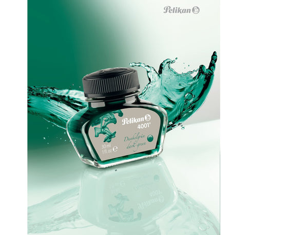 Tinta Para Pluma Fuente Pelikan 4001 - 62,5 Ml Verde Oscuro