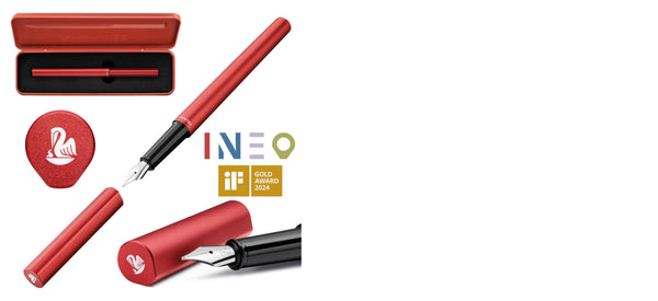 Lapicera Pluma Fuente Pelikan Ineo - Fiery Red - Medium (M)