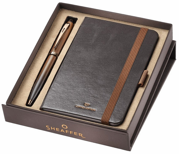 Lapicera Set Sheaffer Boligrafo 100 Coffee Edition PVD + Libreta A6