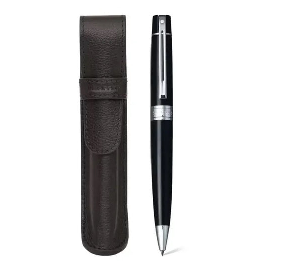 Lapicera Set Sheaffer Boligrafo 300 Glossy Black CT + Estuche